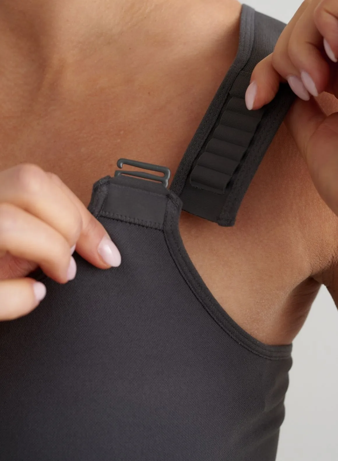 Shadow Grey Ribbed Seamless High Support Bralette purchase