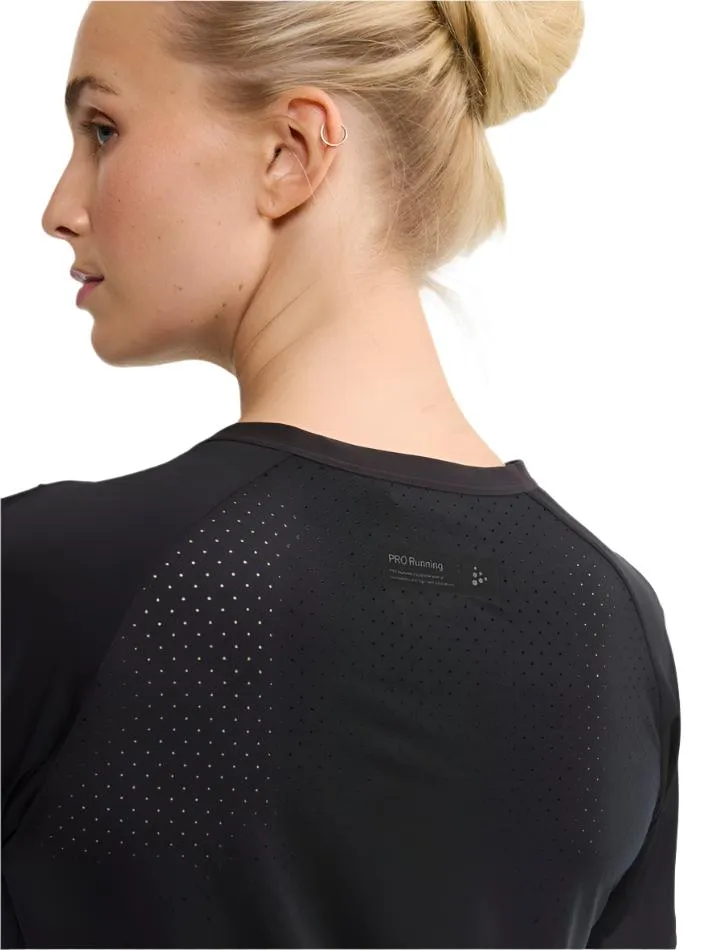 Craft Women's Pro Hypervent Tee 2 Black SS24 Soft Comfort Wear Quick Fit Stretch