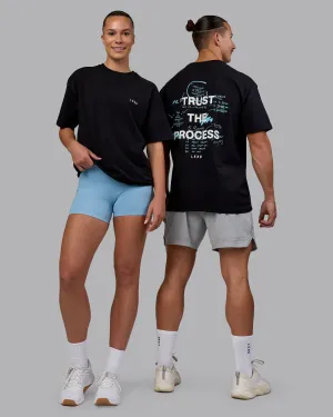 Outdoor Light Modern Trend Look Think Strong Heavyweight FLXCotton Tee Oversize - Black-White