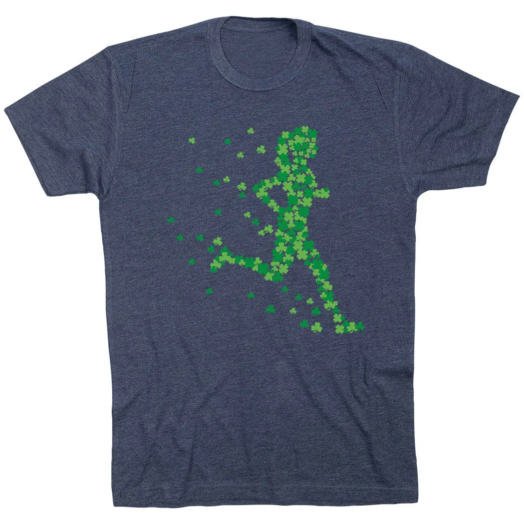 Running Short Sleeve T-Shirt - Lucky Runner Girl Printed uniqueness