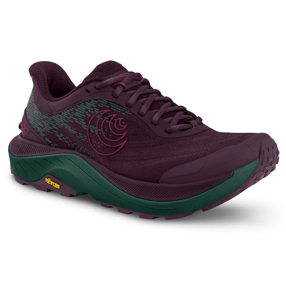 Topo Women's Ultraventure 4 Trail Running Shoes in Purple/Dark Teal SS25 alpine trail running shoes Self Cleaning Outsole Channels