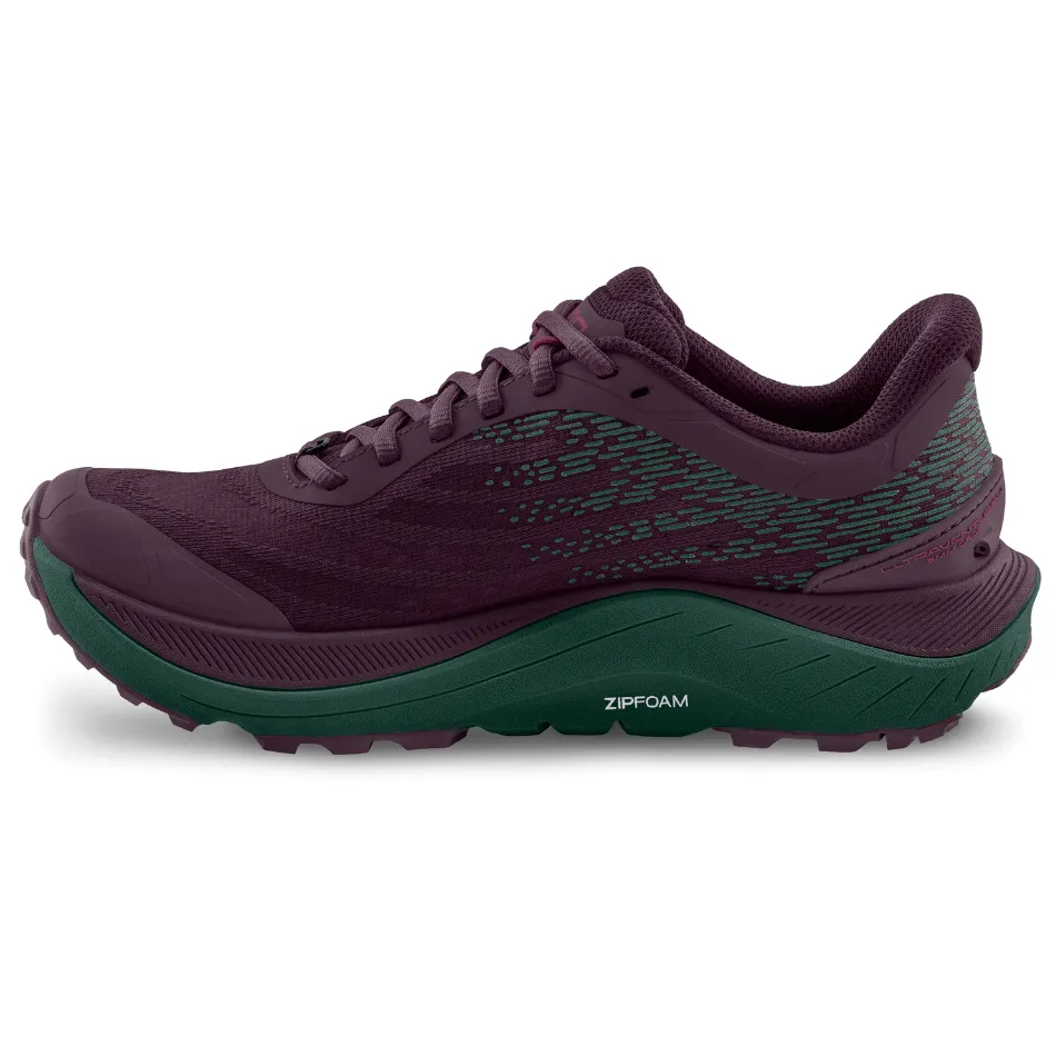 Topo Women's Ultraventure 4 Trail Running Shoes in Purple/Dark Teal SS25 Dynamic flex trail racing shoes