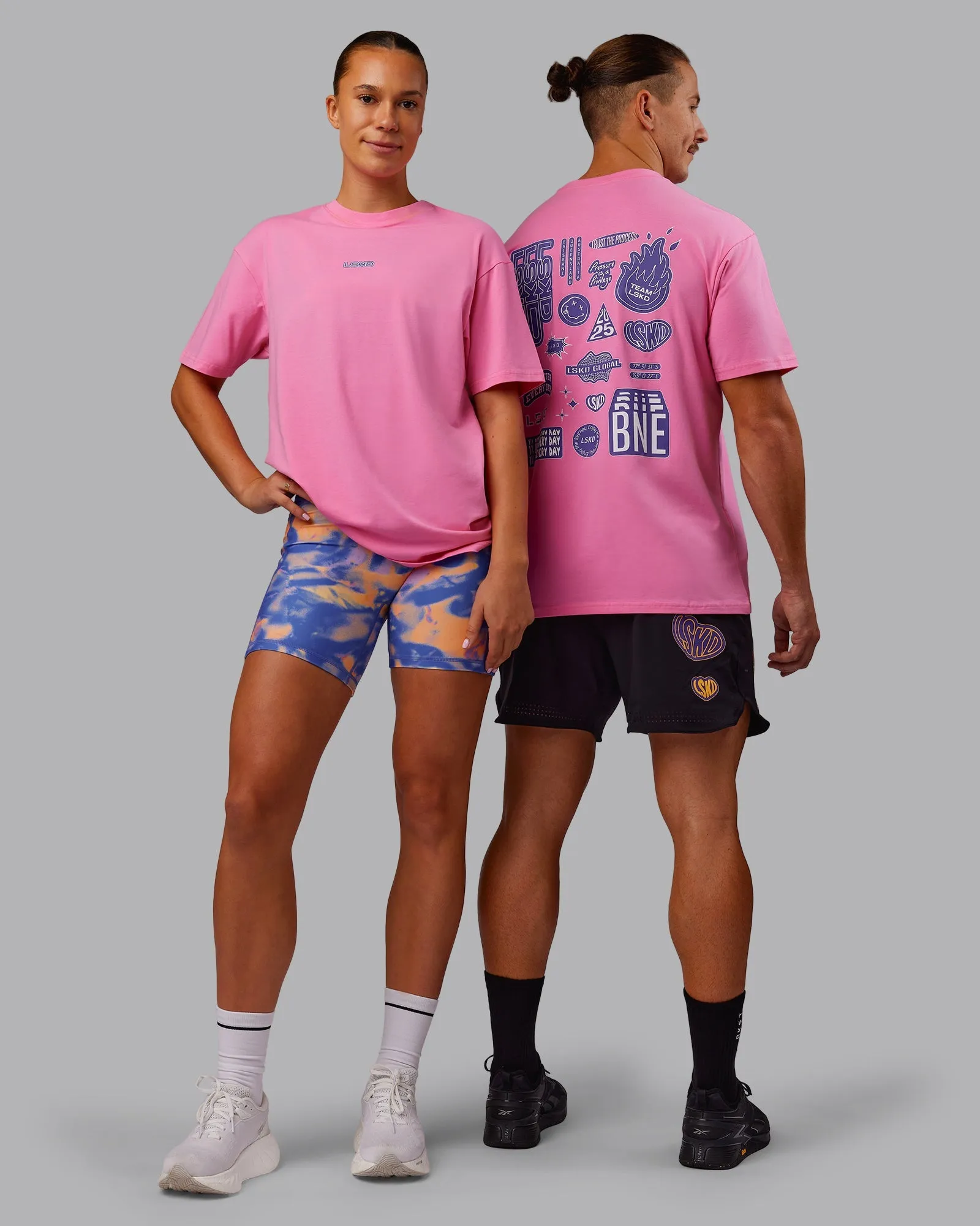 FunctionalPockets CFT BNE 25 FLXCotton Oversized Tee - Candy Pink-Purple Opulence