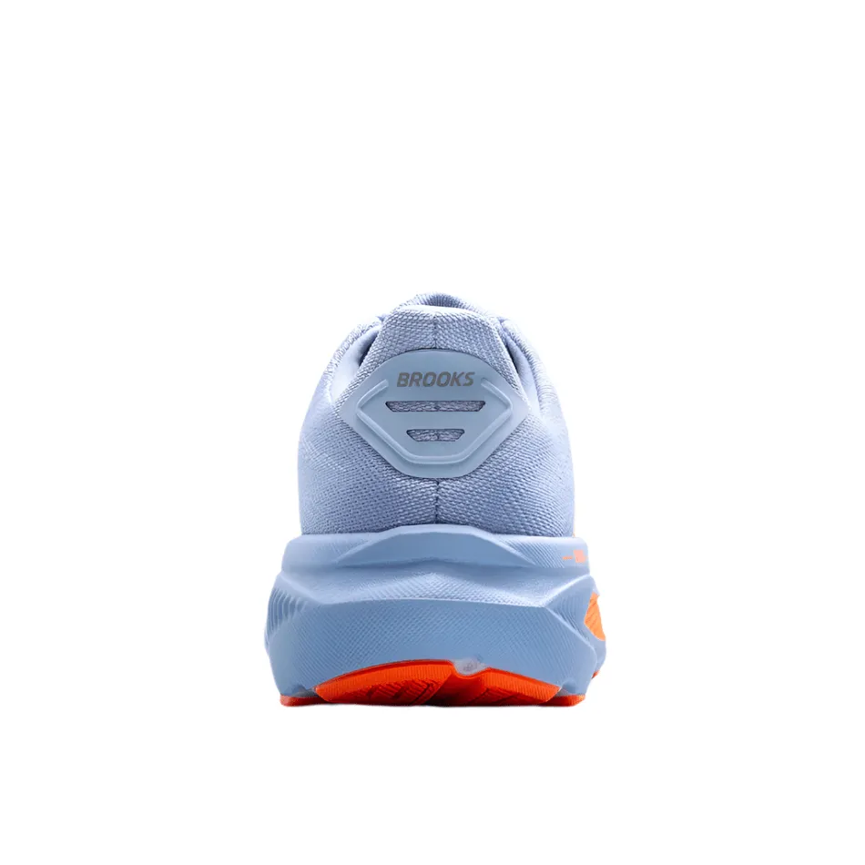 Brooks Women's Ghost 17 Running Shoes in Blue Heron/White/Orange AW25 supination - control shoes wellness - commitment