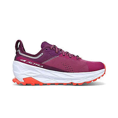Temperature Regulating Fabric Gusseted Tongue Design Altra Women's Olympus 5 (Purple Orange)