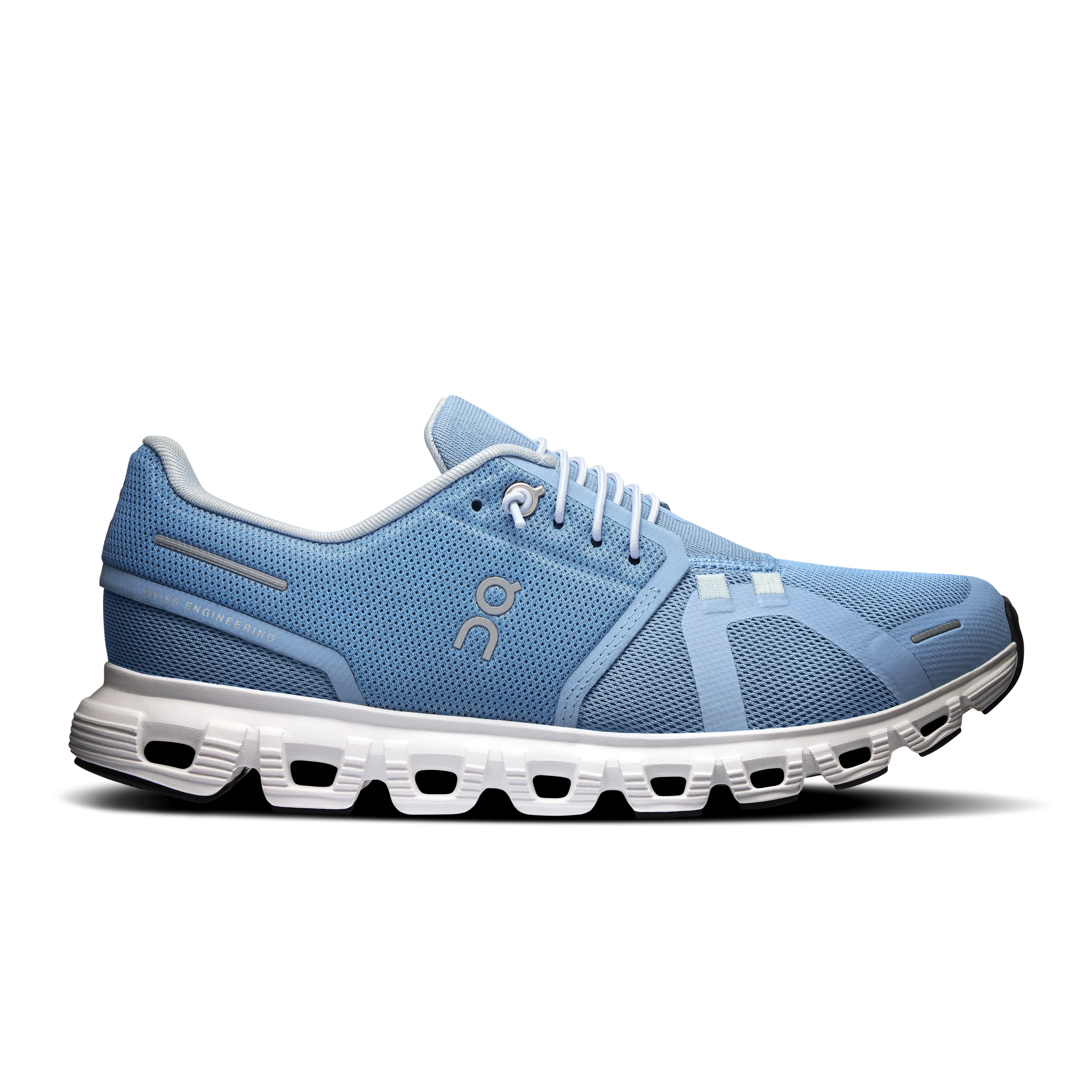 book - themed running gear Women's Cloud 6 (Chambray/White)