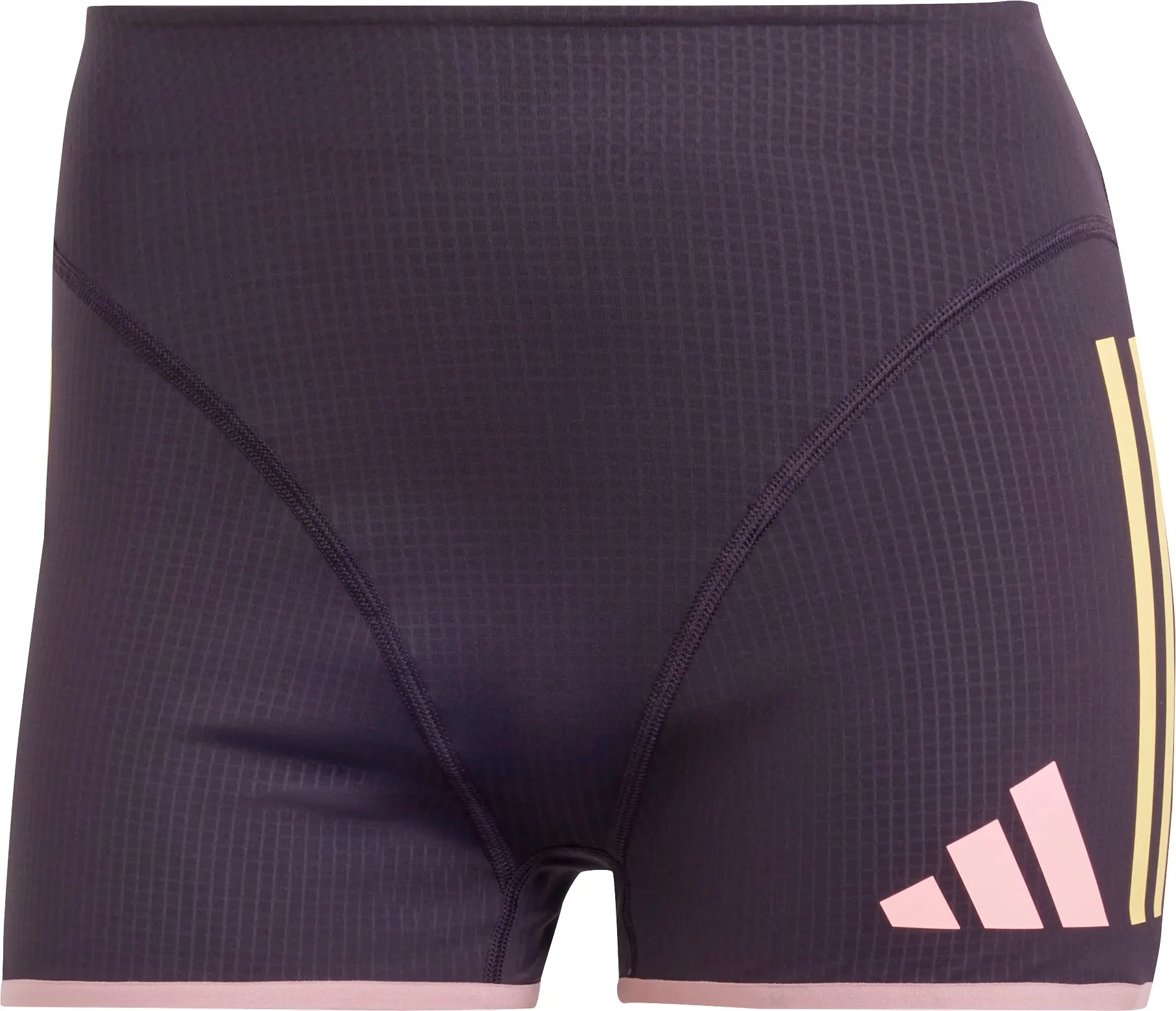 adidas Adizero Promo Womens Short Running Tights - Purple Lightweight Material Maternity Wear Seamless Pockets