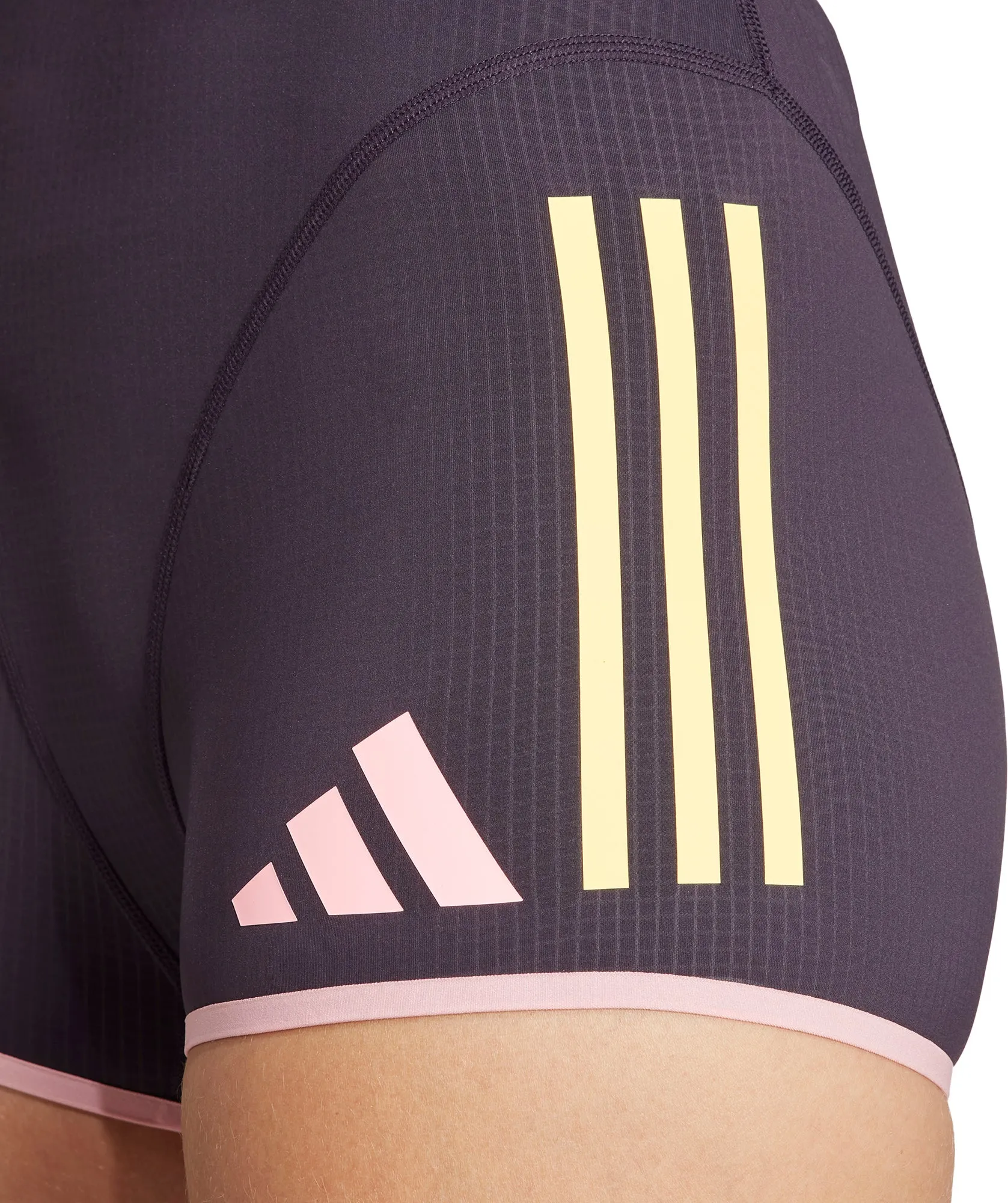 Stretch Fit Yoga Class Clean Lines adidas Adizero Promo Womens Short Running Tights - Purple