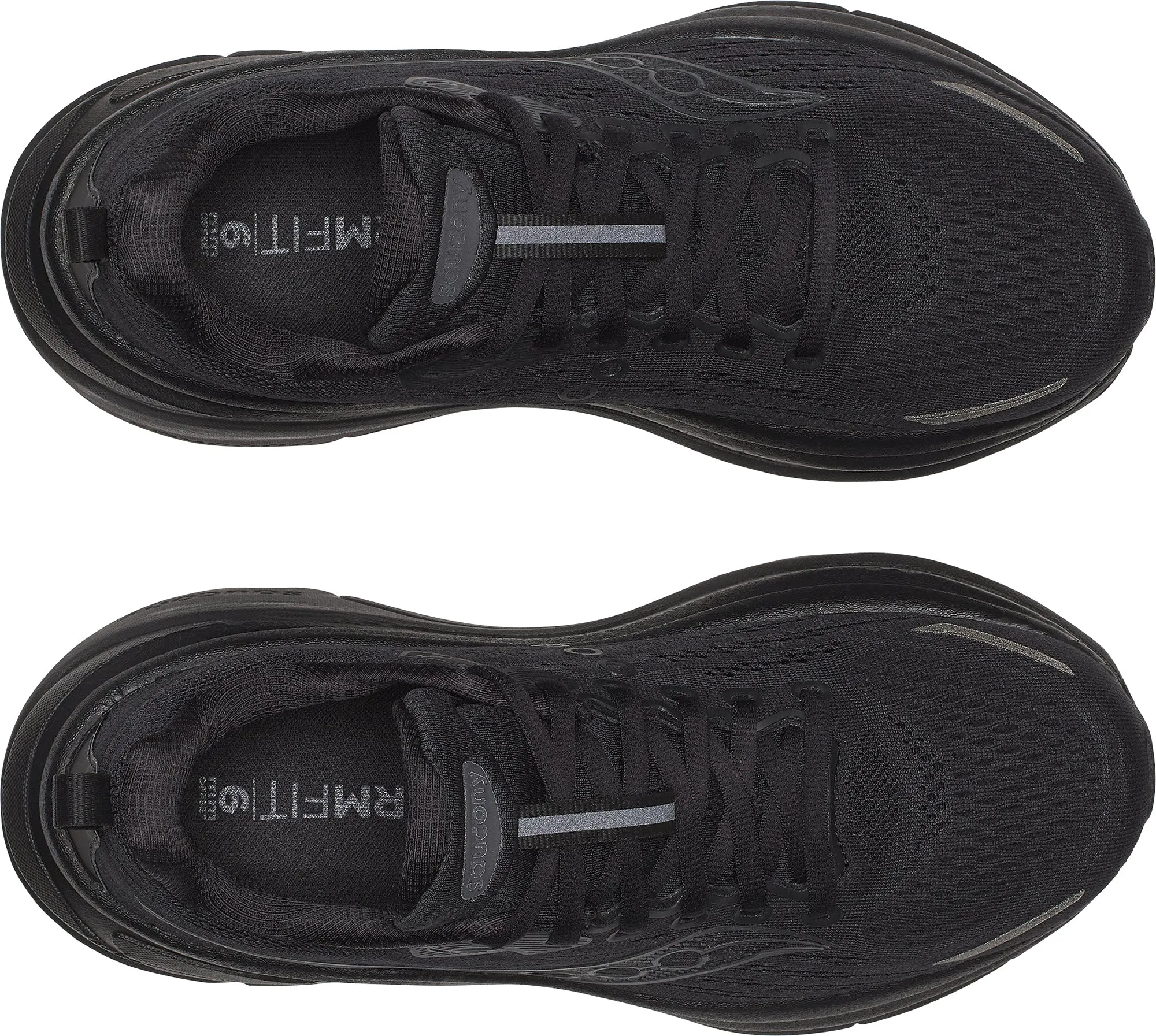 Ventilation Port Design Saucony Hurricane 25 Womens Running Shoes - Black