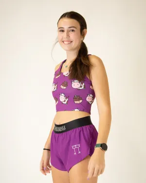 Quick Lightness Choccy Cows PWR Crop Top