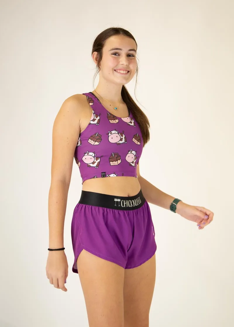 Choccy Cows PWR Crop Top Silicone Grip Hem harsh environment use