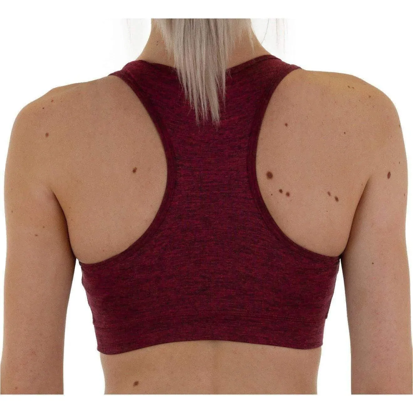 More Mile Train To Run Womens Running Crop Top - Purple Zipped