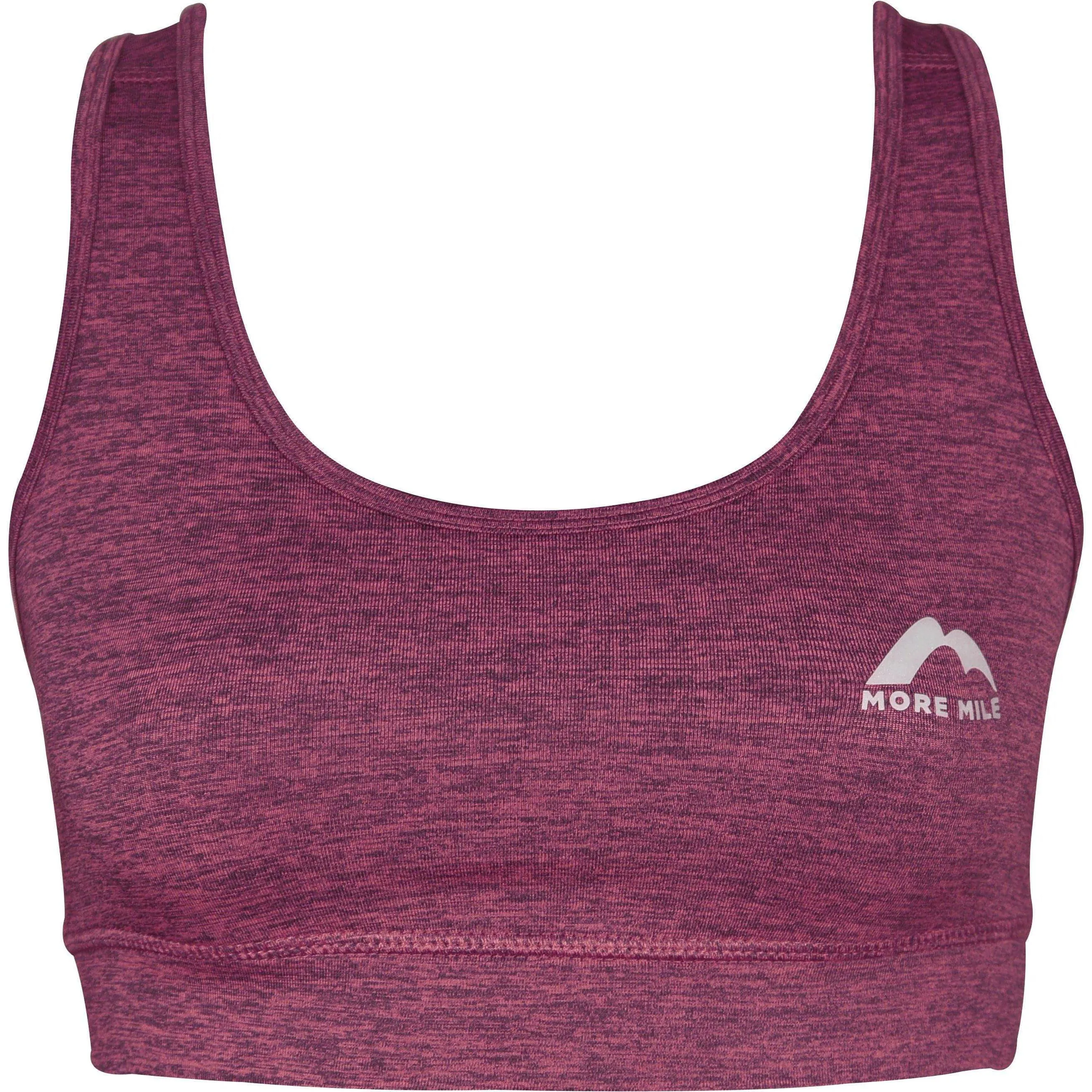 More Mile Train To Run Womens Running Crop Top - Purple Comfortable seams