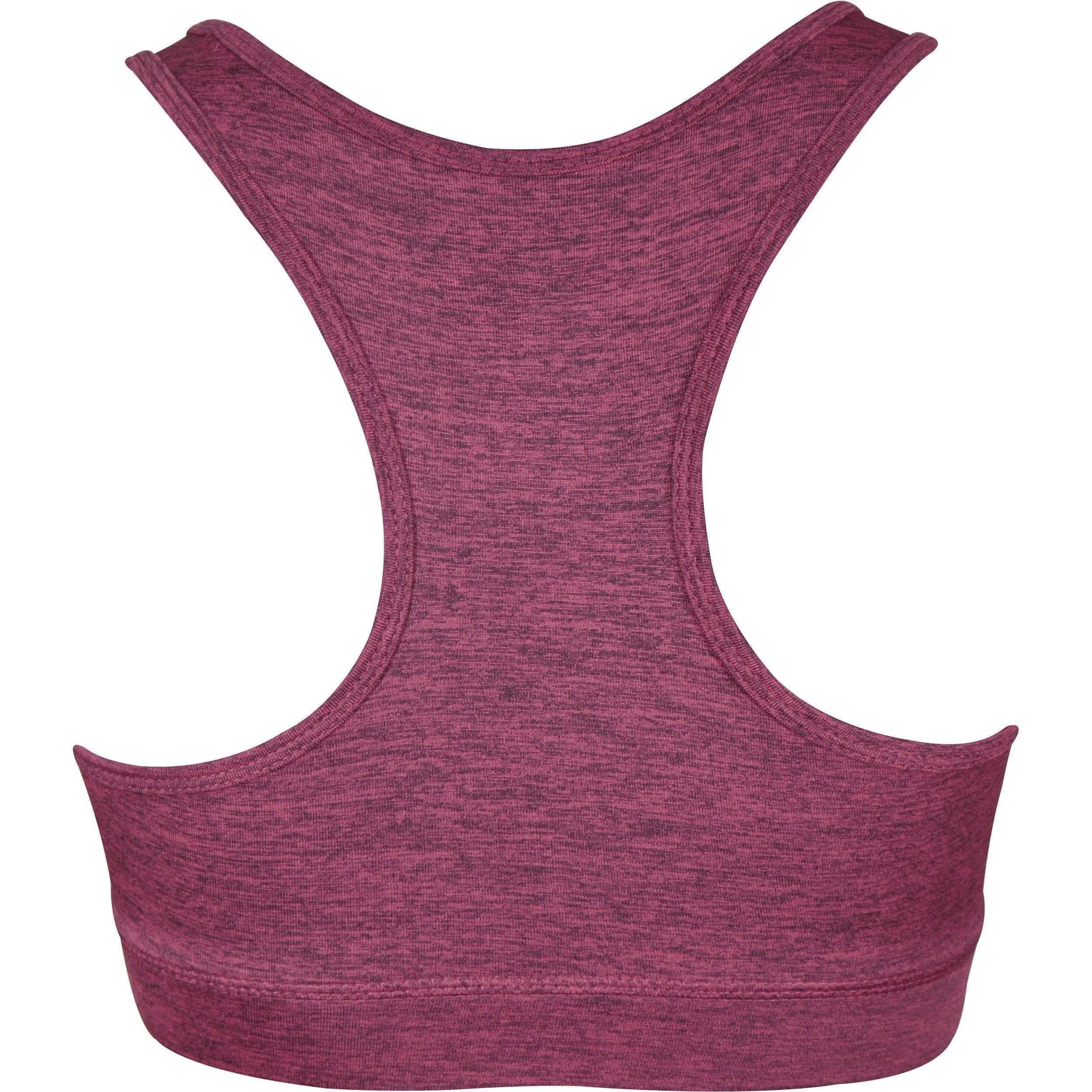 Soft Elastic Band Square Neck More Mile Train To Run Womens Running Crop Top - Purple
