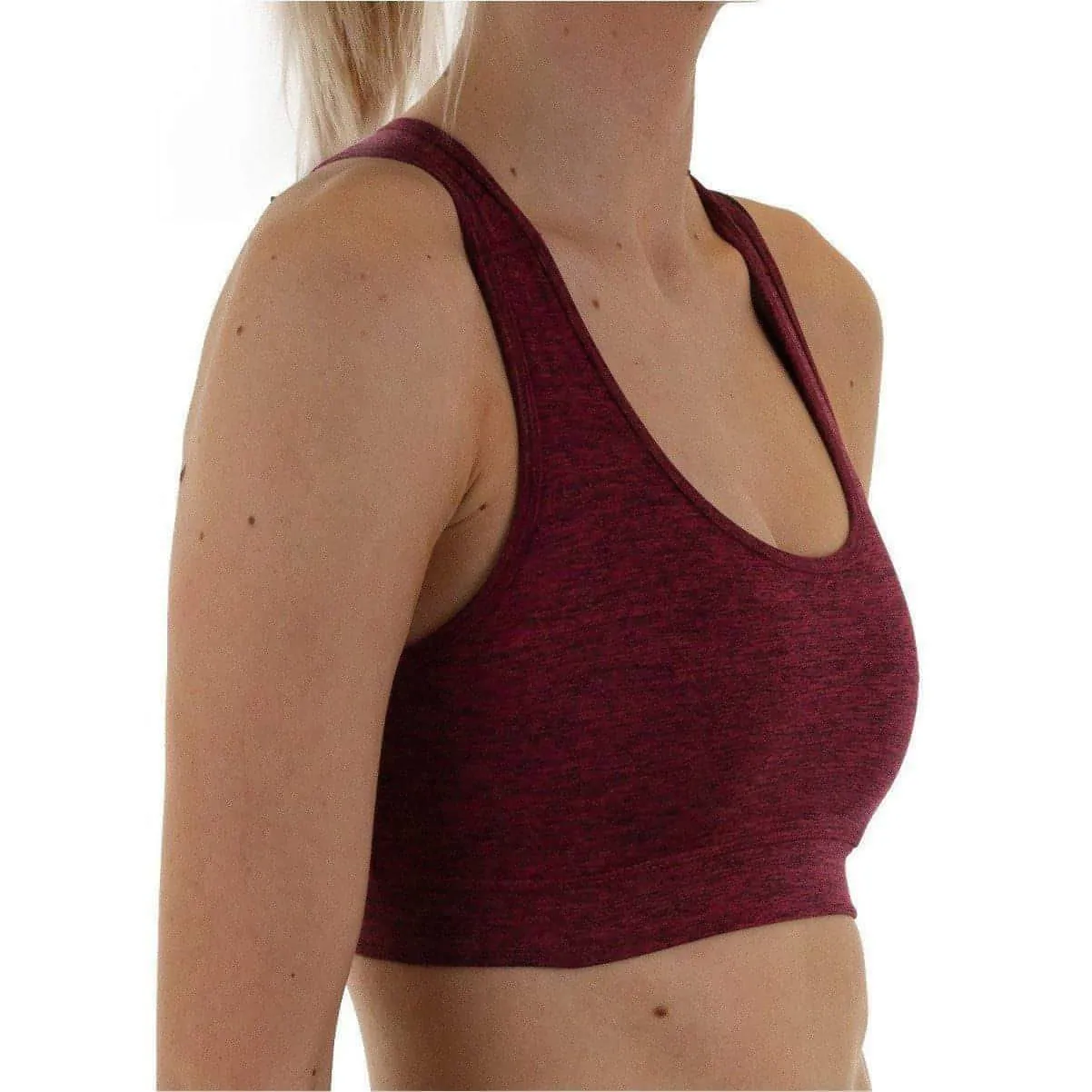 More Mile Train To Run Womens Running Crop Top - Purple Classic Colors Lightweight Fit