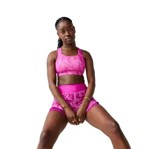 Customizable Smooth Fabric Women's Convertible 2.0 Sports Bra - Magenta Aqueous