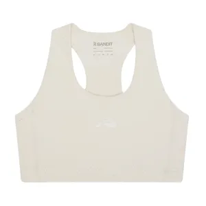 Women's Stamina Scoop Neck Run Bra Chalk Bright