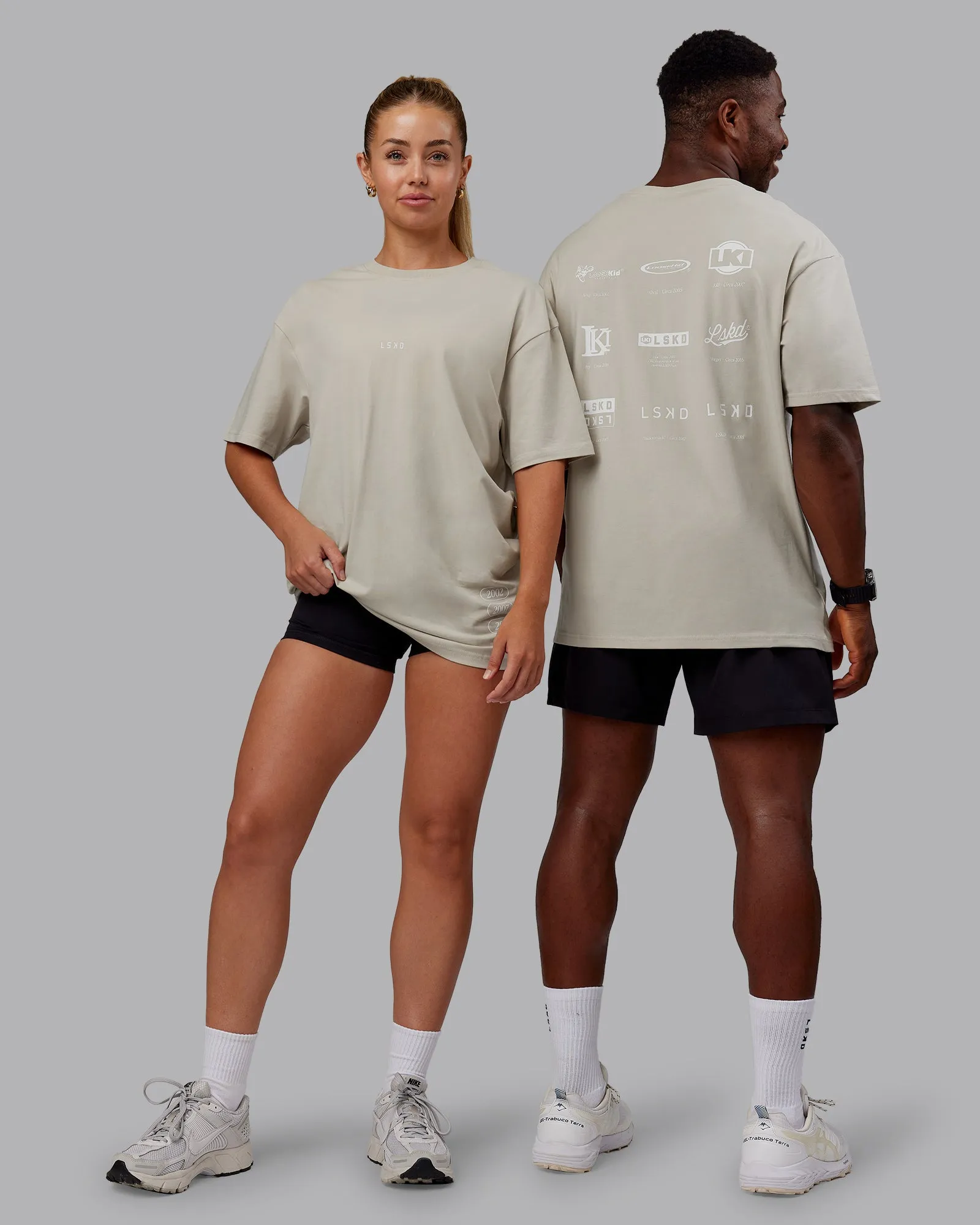 Timeline FLXCotton Oversized Tee - Shale Beige-White Outdoor Wear