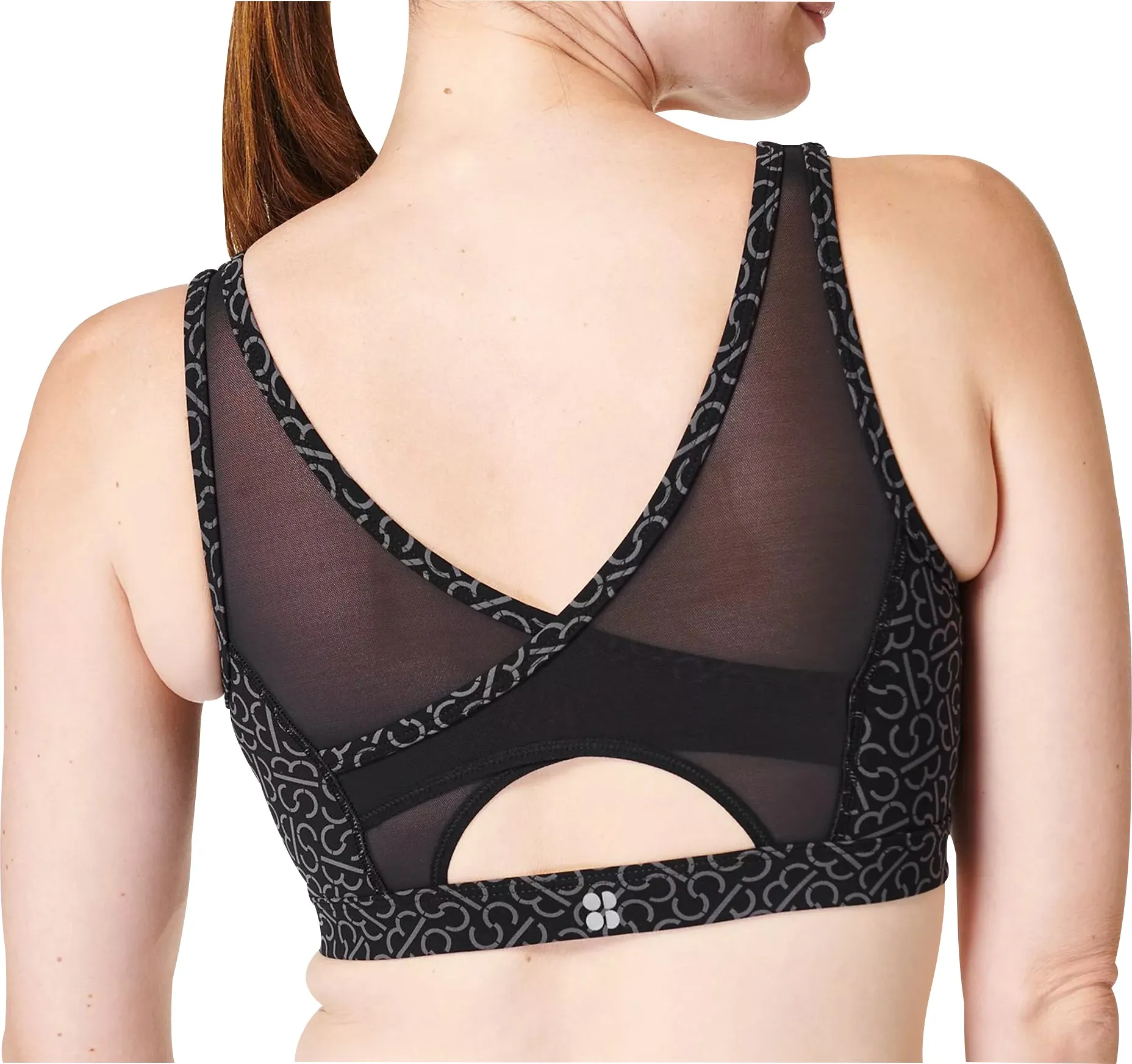 Sweaty Betty Power Icon Womens Sports Bra - Grey Comfortable Support