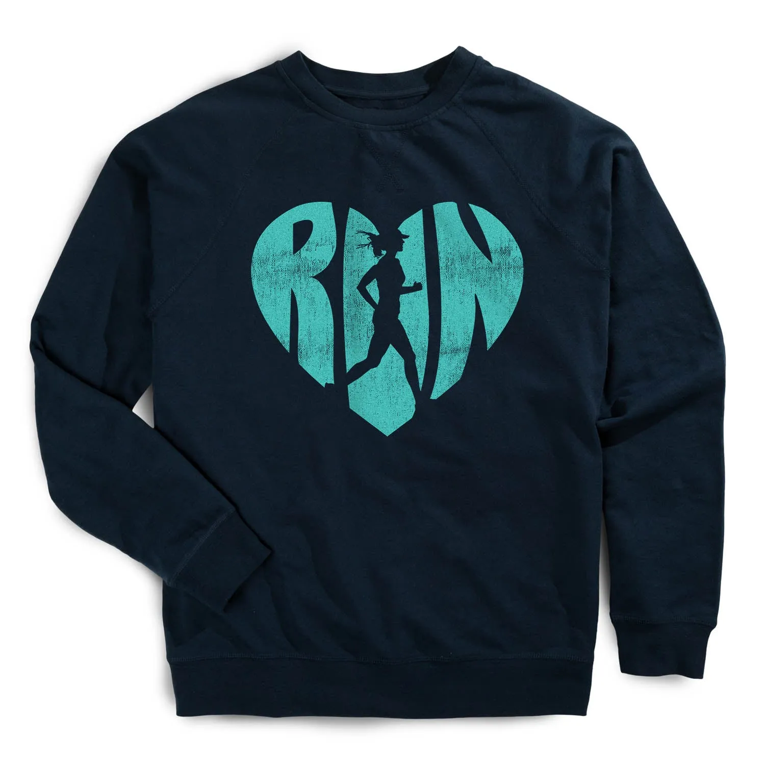 Running Raglan Crew Neck Pullover - Love The Run Italian Flair Luxury Touch