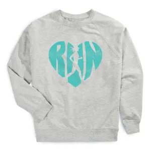 Running Raglan Crew Neck Pullover - Love The Run Fashion Trend