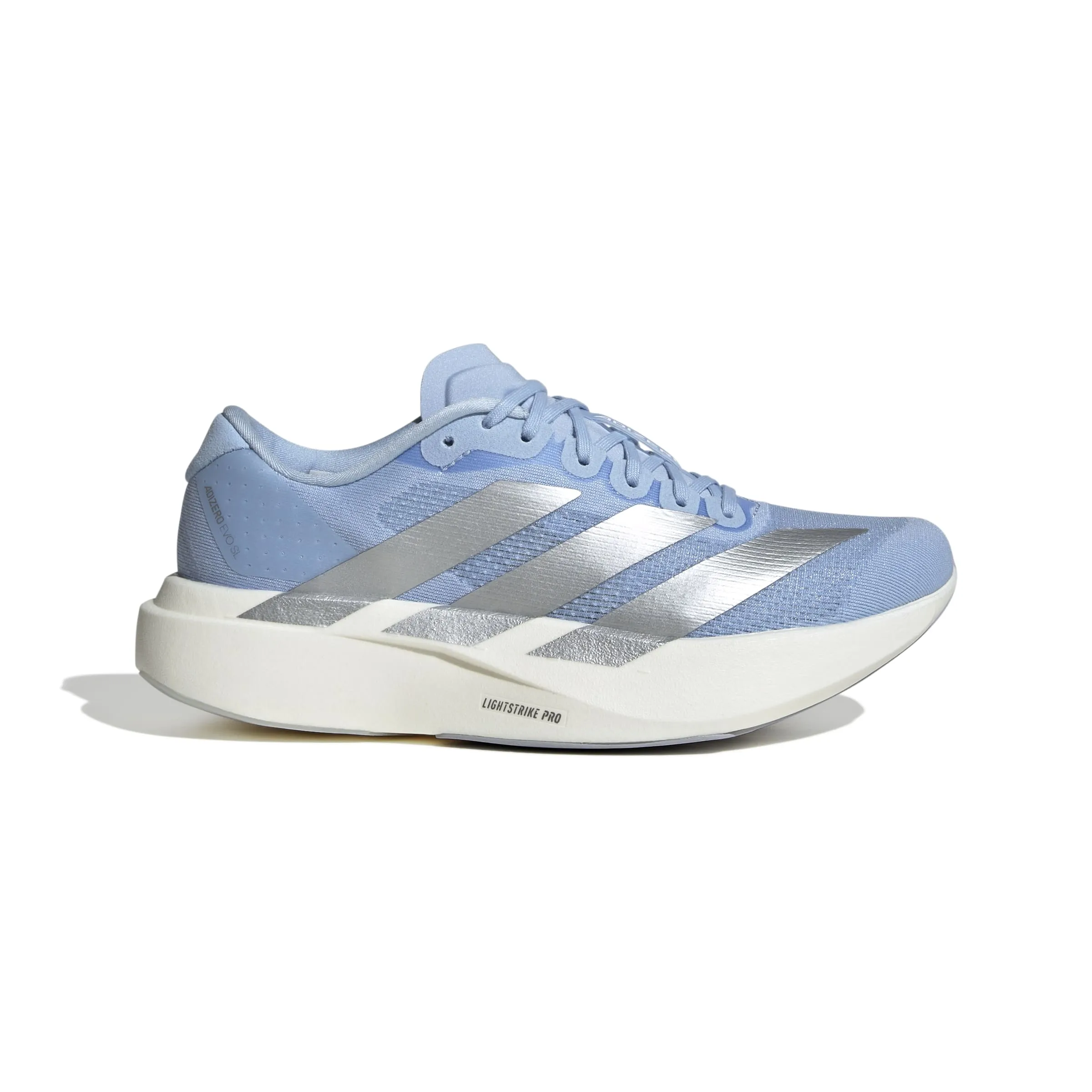 Women's Adizero Evo SL (GLOBLU/SILVMT/FTWWHT) fitness - themed shoes easy - to - put - on shoes