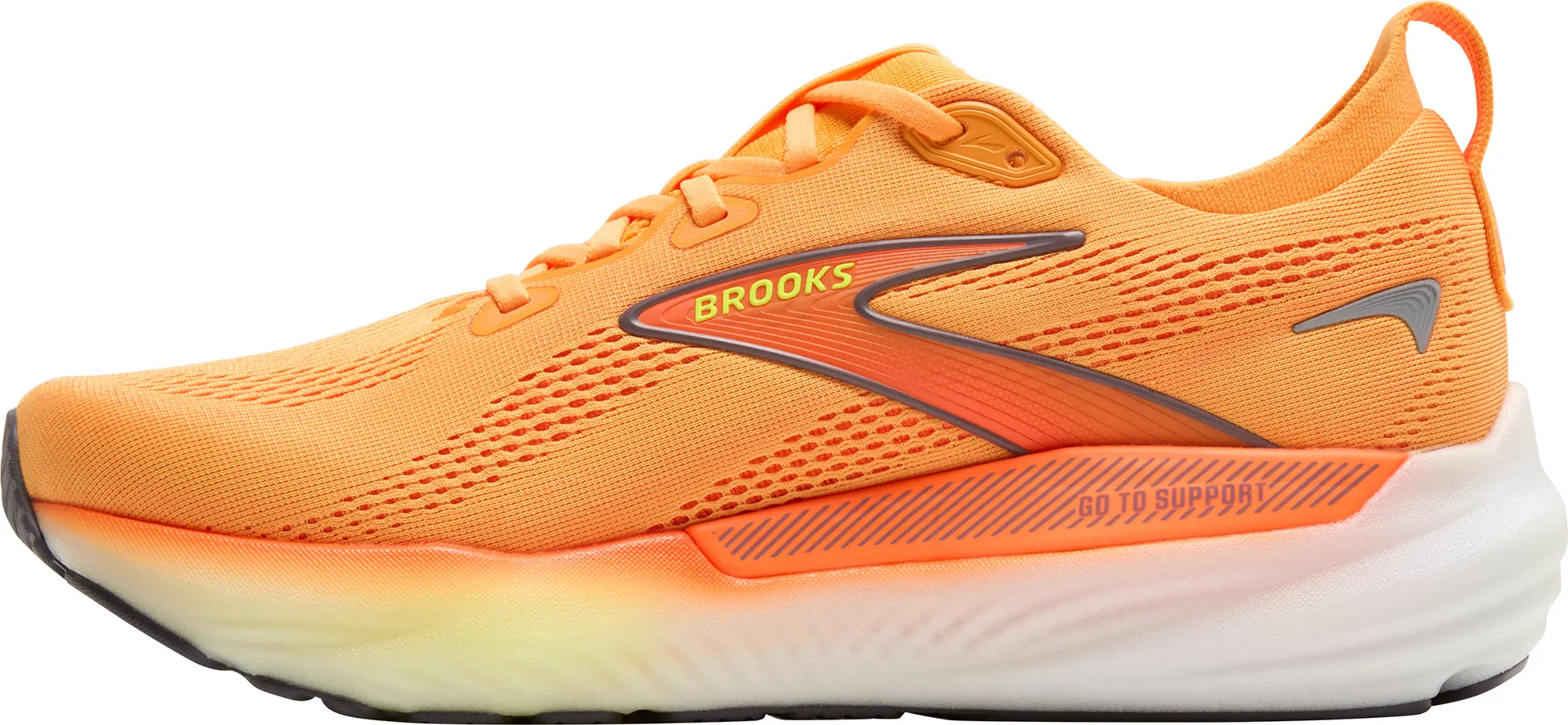 Brooks Glycerin GTS 22 Mens Running Shoes - Orange Cushioned Insoles