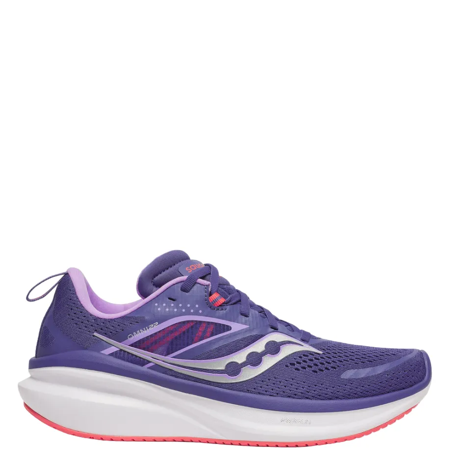 Saucony Women's Omni 22 Running Shoes in Marine/Crocus - Online Exclusive track - meet running shoes