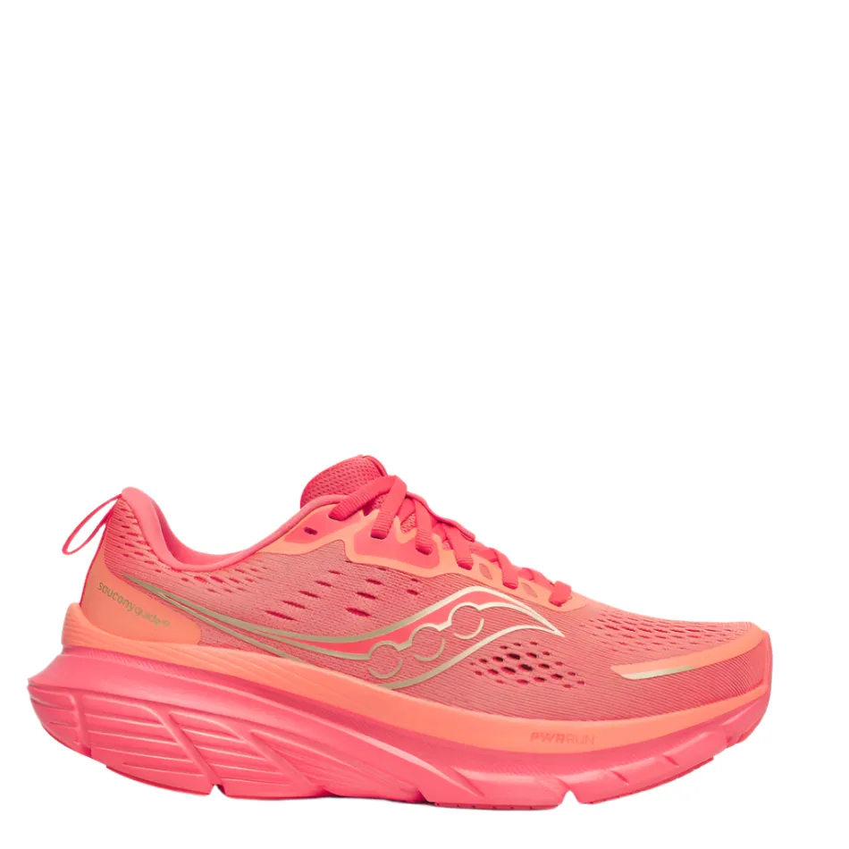 trainers' selection Saucony Women's Guide 18 Running Shoes in Salmon/Coral AW25