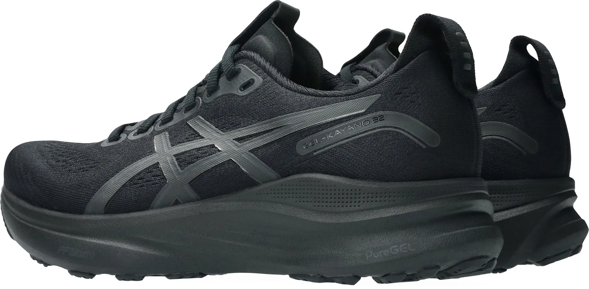 retro look Asics Gel Kayano 32 Womens Running Shoes - Black