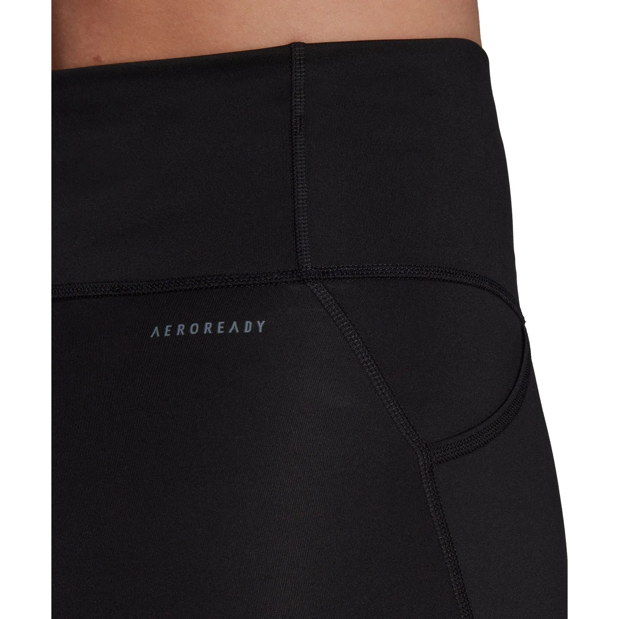 adidas Essentials Womens 7/8 Running Tights - Black Yoga Class Active Lifestyle Postpartum Fit Morning Stretch