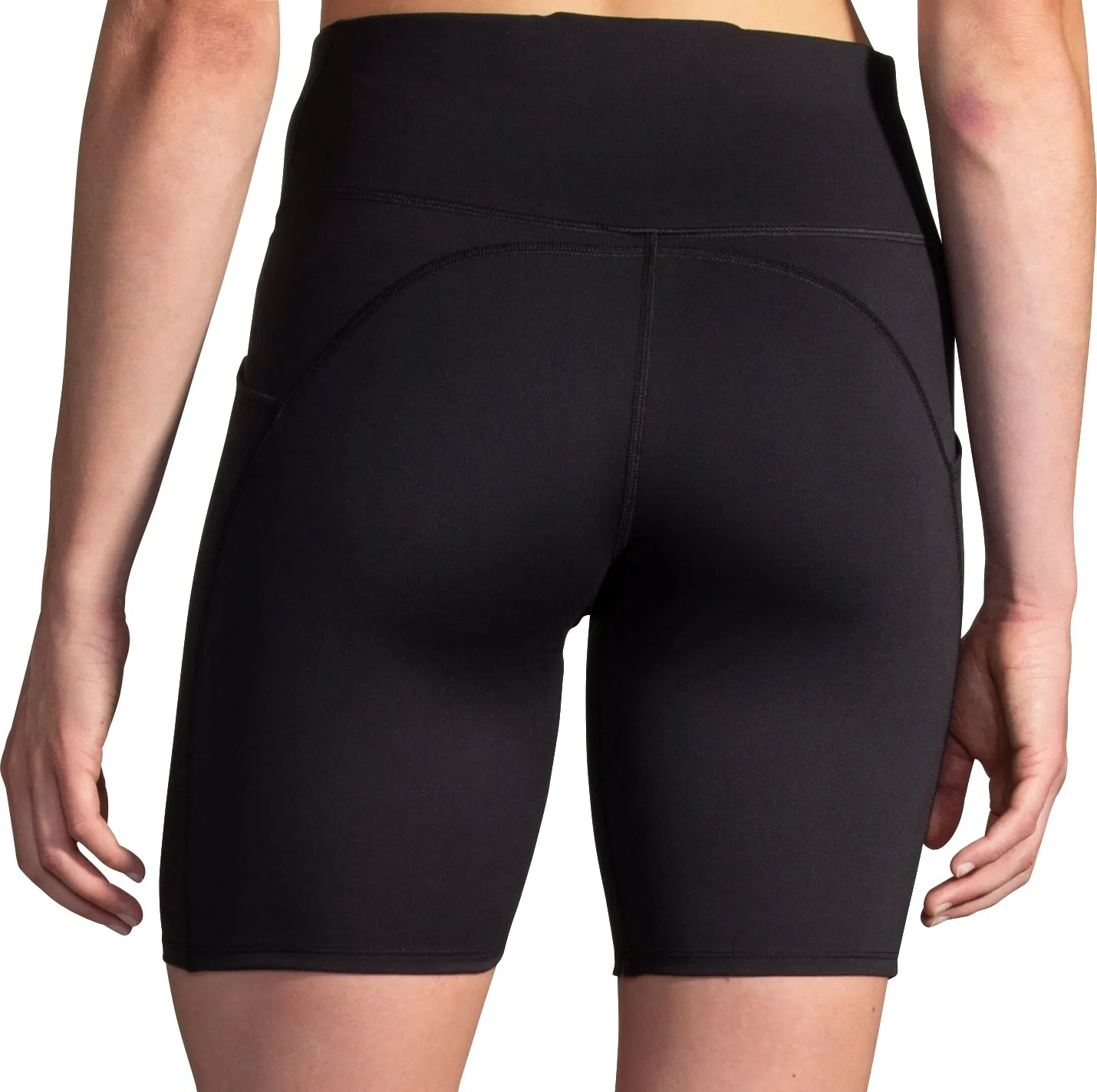 Brooks Spark 8 Inch Womens Short Running Tights - Black Easy Flow