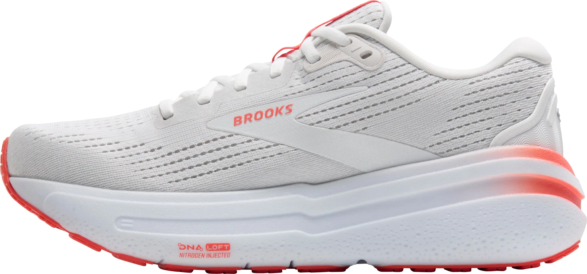 hard - sole shoes charity - run Brooks Ghost Max 2 Womens Running Shoes - White