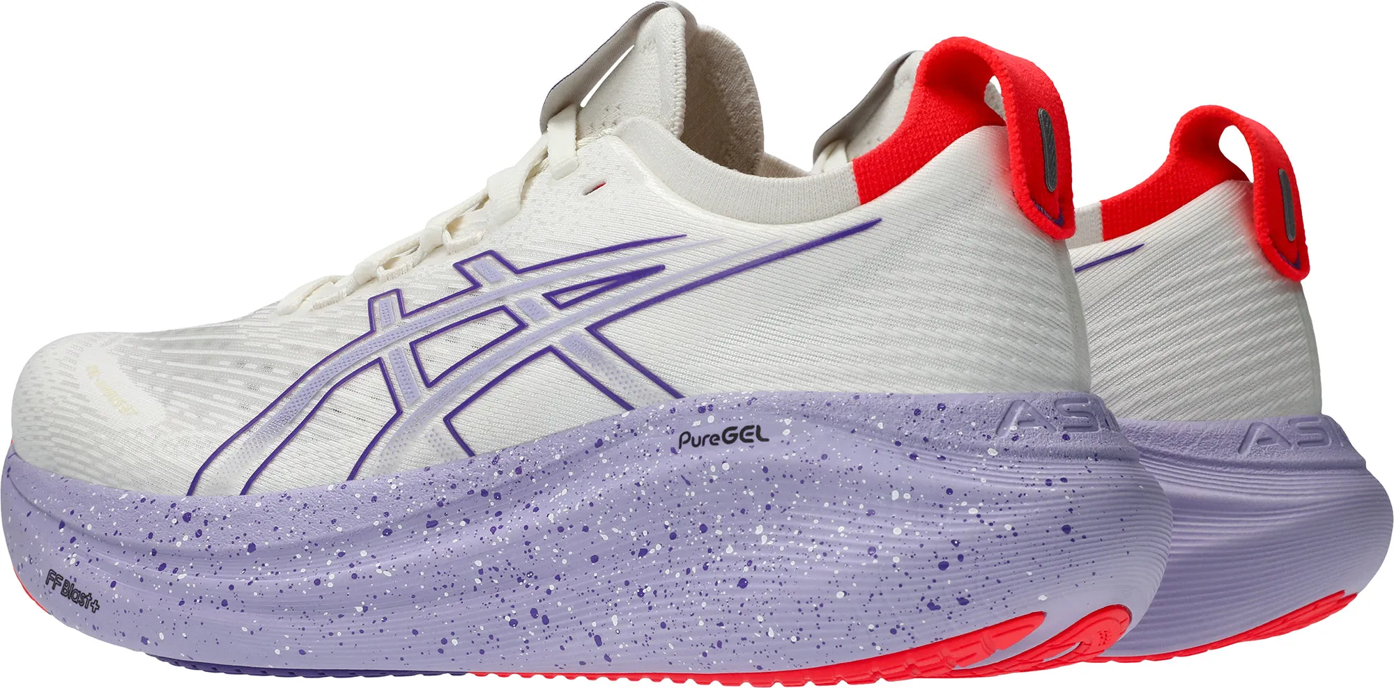 Asics Gel Nimbus 27 Tokyo Womens Running Shoes - Cream BlownRubberOutsole Rearfoot Impact Zone
