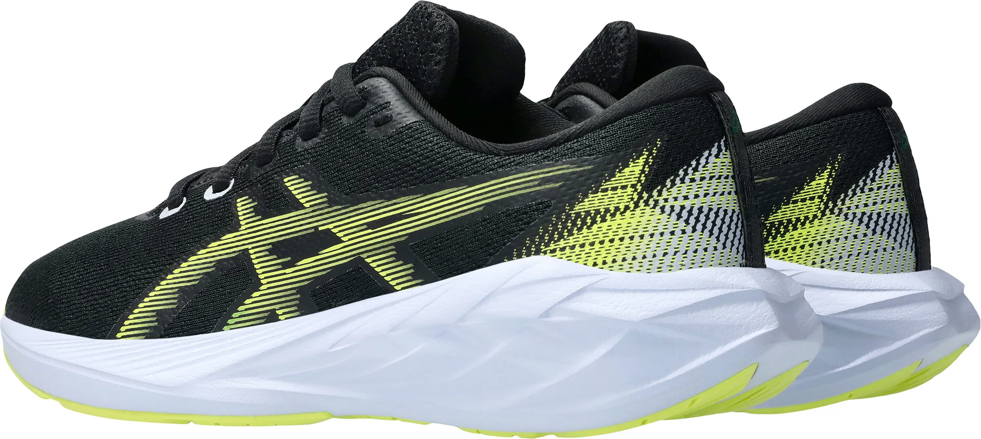 Asics NovaBlast 5 GS Junior Running Shoes - Black Sustainable Manufacturing Process perforated upper shoes