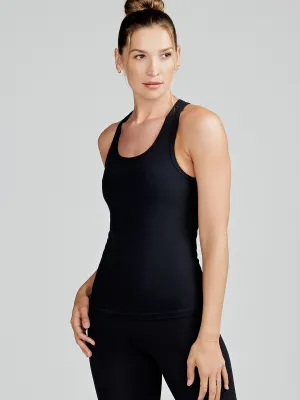 Adaptable Sculptive Racer Back Tank with Built-in Bra