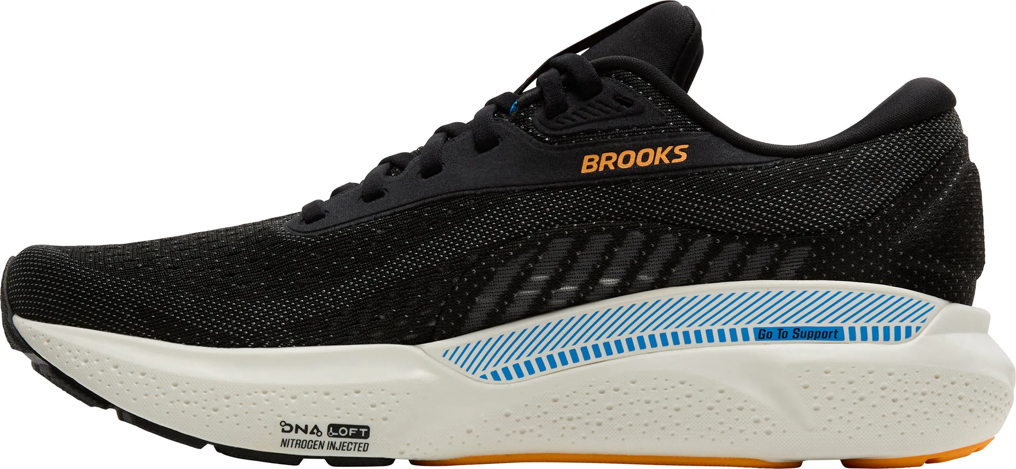 Brooks Adrenaline GTS 24 Mens Running Shoes - Black Hydrophobic coating Energy Redirecting Grooves
