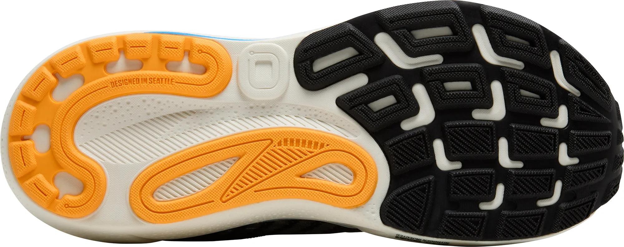 Asymmetric Lace Guides track shoes substitute Brooks Adrenaline GTS 24 Mens Running Shoes - Black