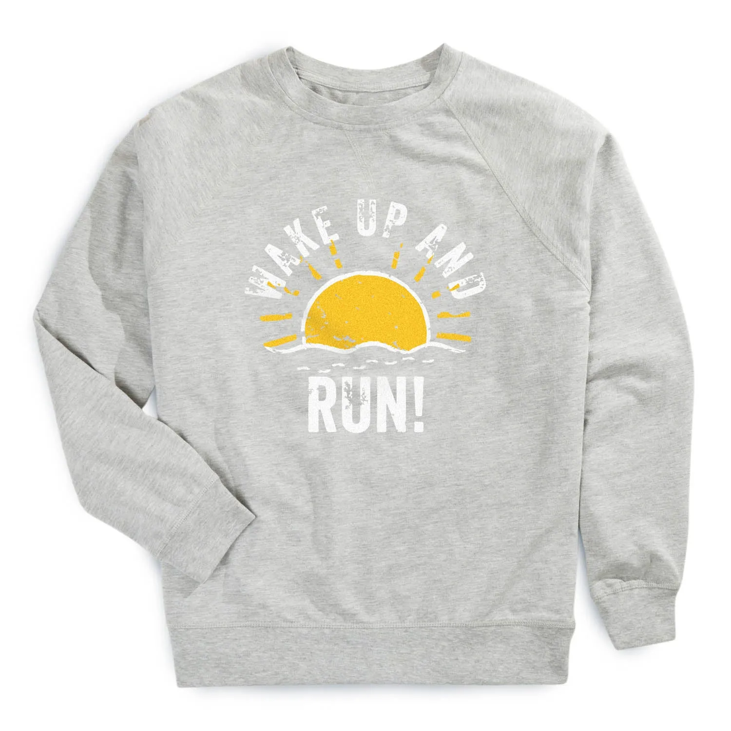 Trendy Trousers Running Raglan Crew Neck Pullover - Wake Up And Run