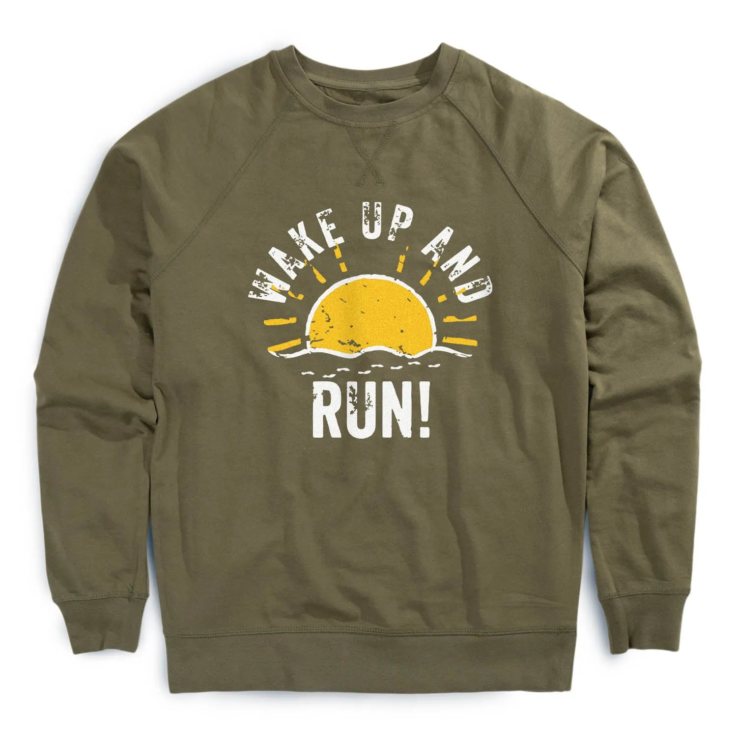 Running Raglan Crew Neck Pullover - Wake Up And Run Comfortable Style