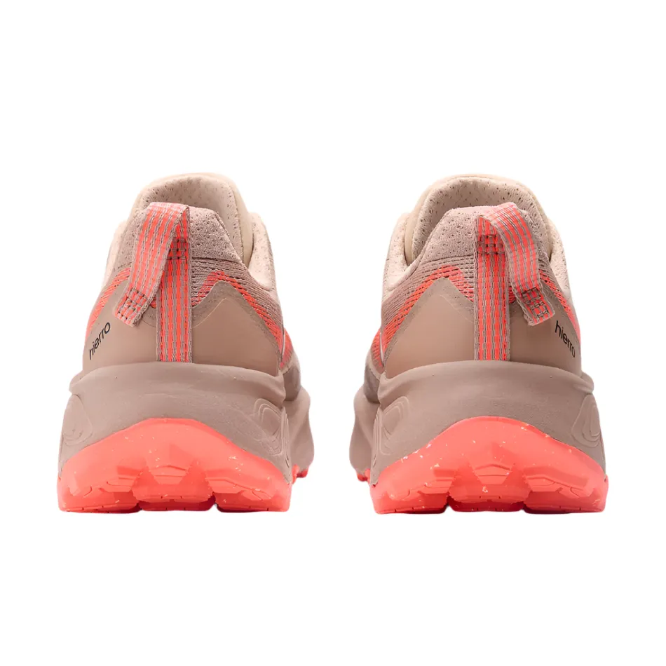 New Balance Women's Hierro v9 Trail Running Shoes in Desert Clay/Earth Shadow/Urgent Red AW25 Snag Free Lace Loops