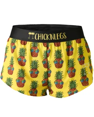 Women's Pineapple Express 1.5" Split Shorts High Rise Waist simple design