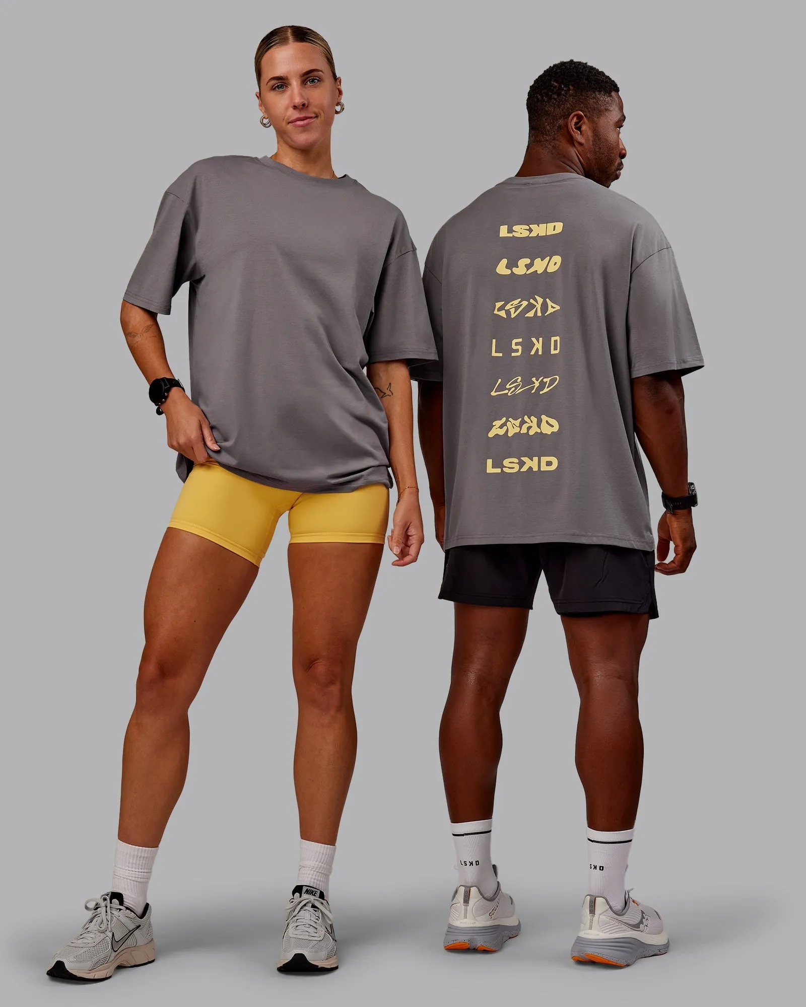 Variation FLXCotton Oversized Tee - Storm Front-Pale Banana Street Style