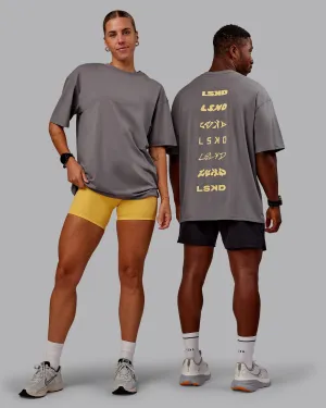 Active Layer Fit Fit For All Day Variation FLXCotton Oversized Tee - Storm Front-Pale Banana