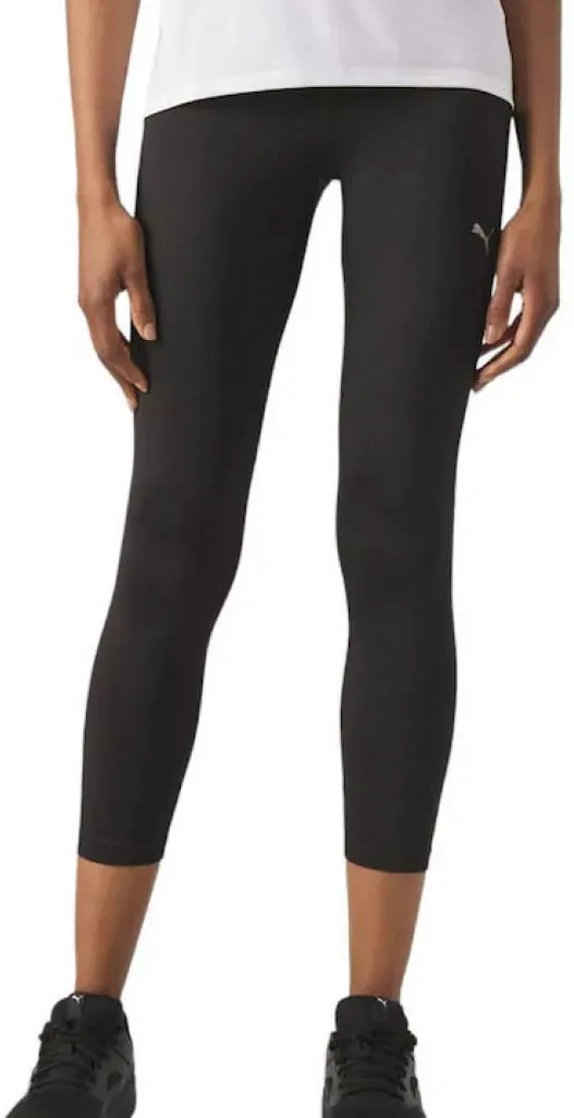 City Walk Rib Knit Seamless Style Puma Run Favourite Velocity 3/4 Capri Womens Running Tights - Black