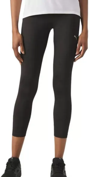 City Walk Rib Knit Seamless Style Puma Run Favourite Velocity 3/4 Capri Womens Running Tights - Black