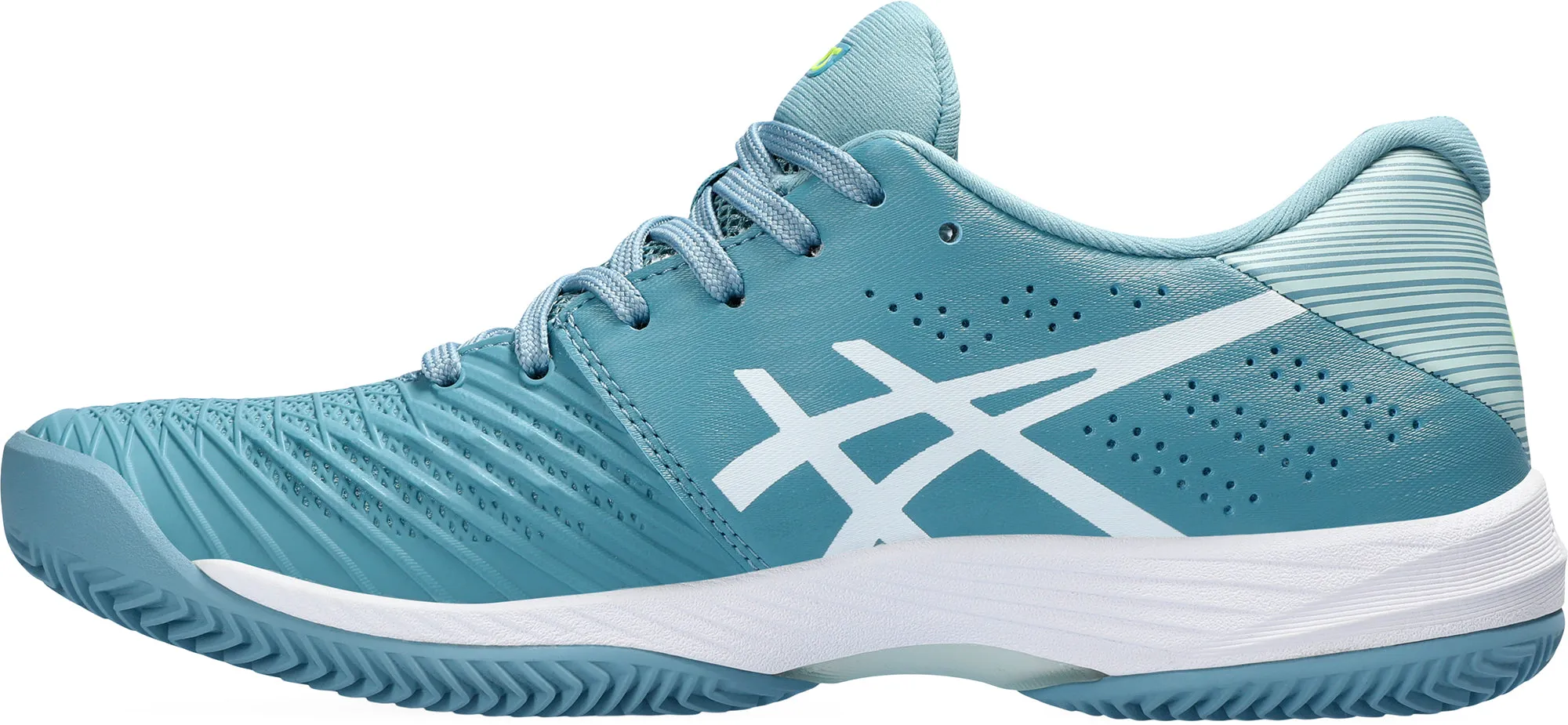 Under Armour HOVR Layered Impact Protection Asics Solution Swift FF Clay Womens Tennis Shoes - Blue