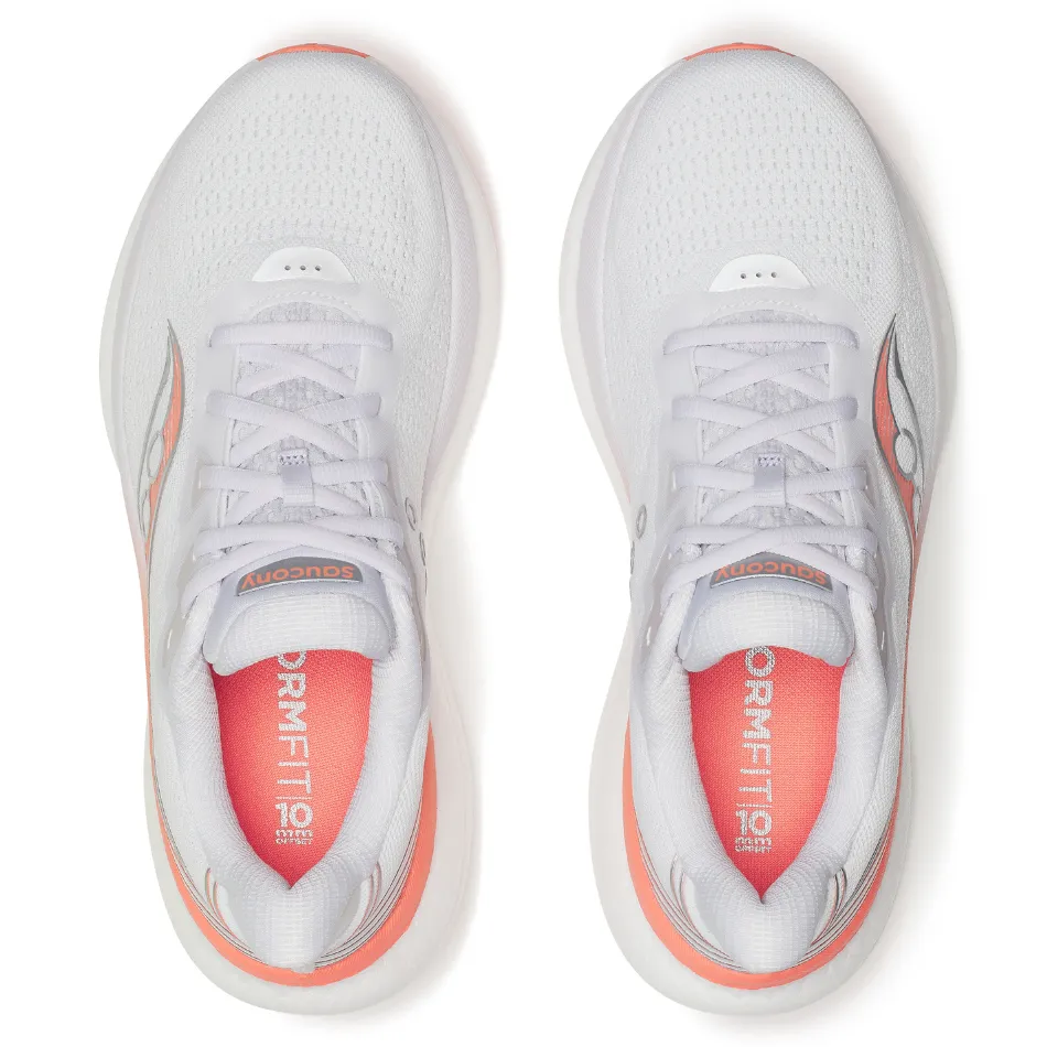 Saucony Women's Triumph 23 Running Shoes in White/Wistful - Online Exclusive female athlete shoes