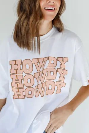 Howdy Graphic Tee Buttery Soft Fabric easygoing look