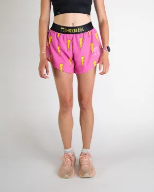 Women's Pink Bolts 4" Split Shorts Chill Flex scarf